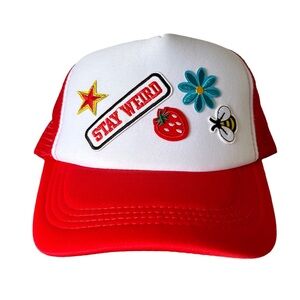 Trucker Hat with Embroidered Patches